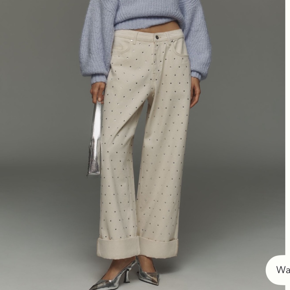 Anthropologie Pilcro Sparkle Cuffed Jeans